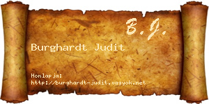 Burghardt Judit névjegykártya